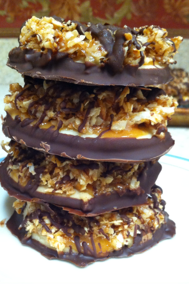 ﻿Homemade Samoas Girl Scout Cookies - Once Upon Two Sisters